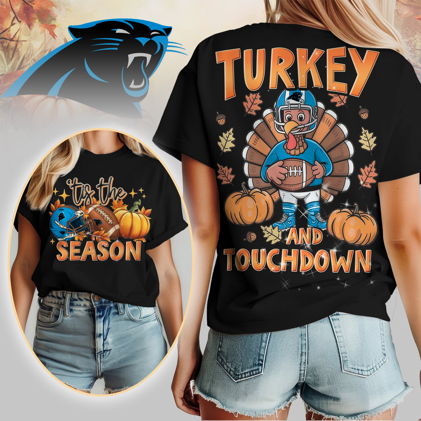 CP Premium NFL Turkey and Touchdown Women's Shirt DDT NTL