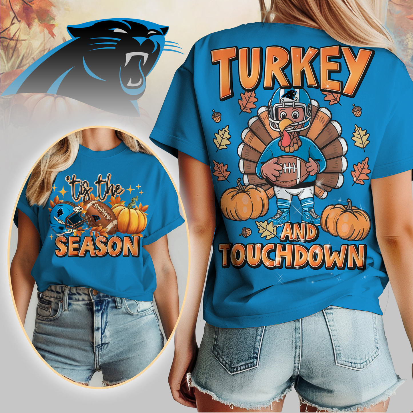 CP Premium NFL Turkey and Touchdown Women's Shirt DDT NTL