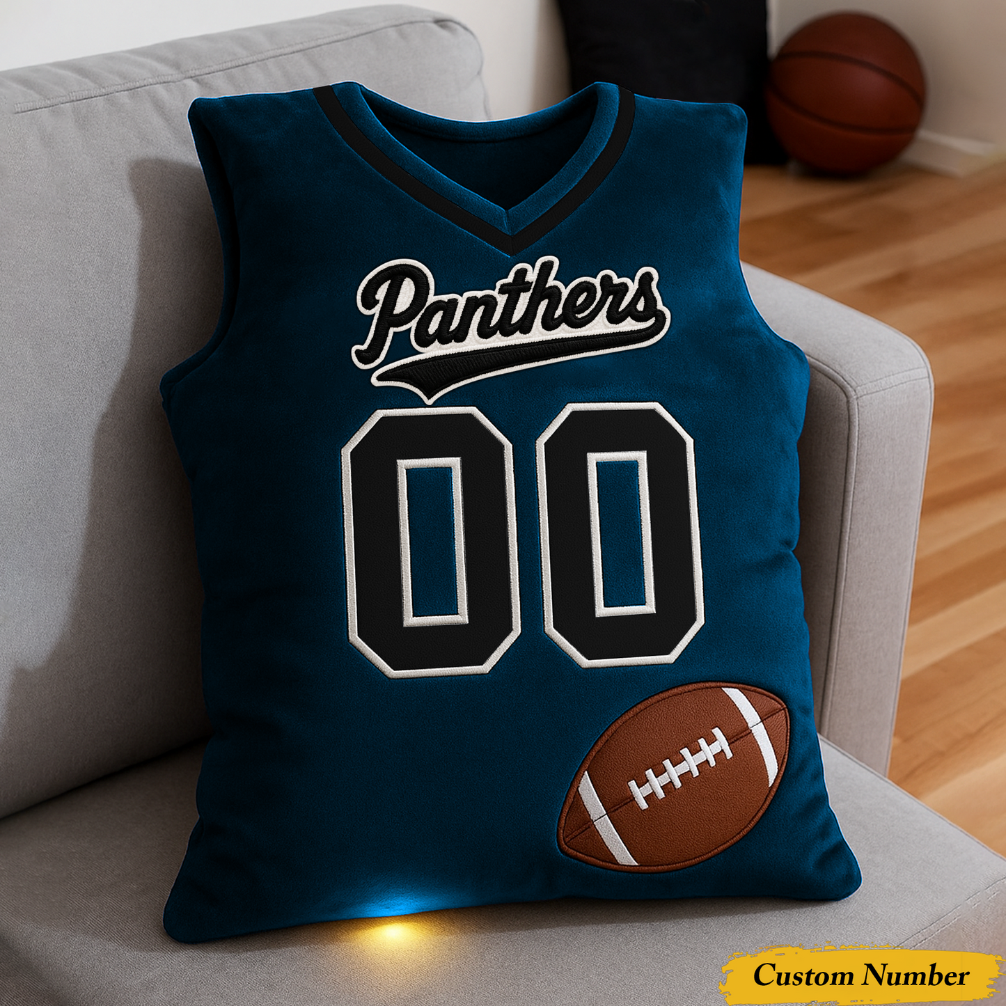 CP x NFL Personalized Graphic 3DPrint Football Jersey Pillow DDT CTND