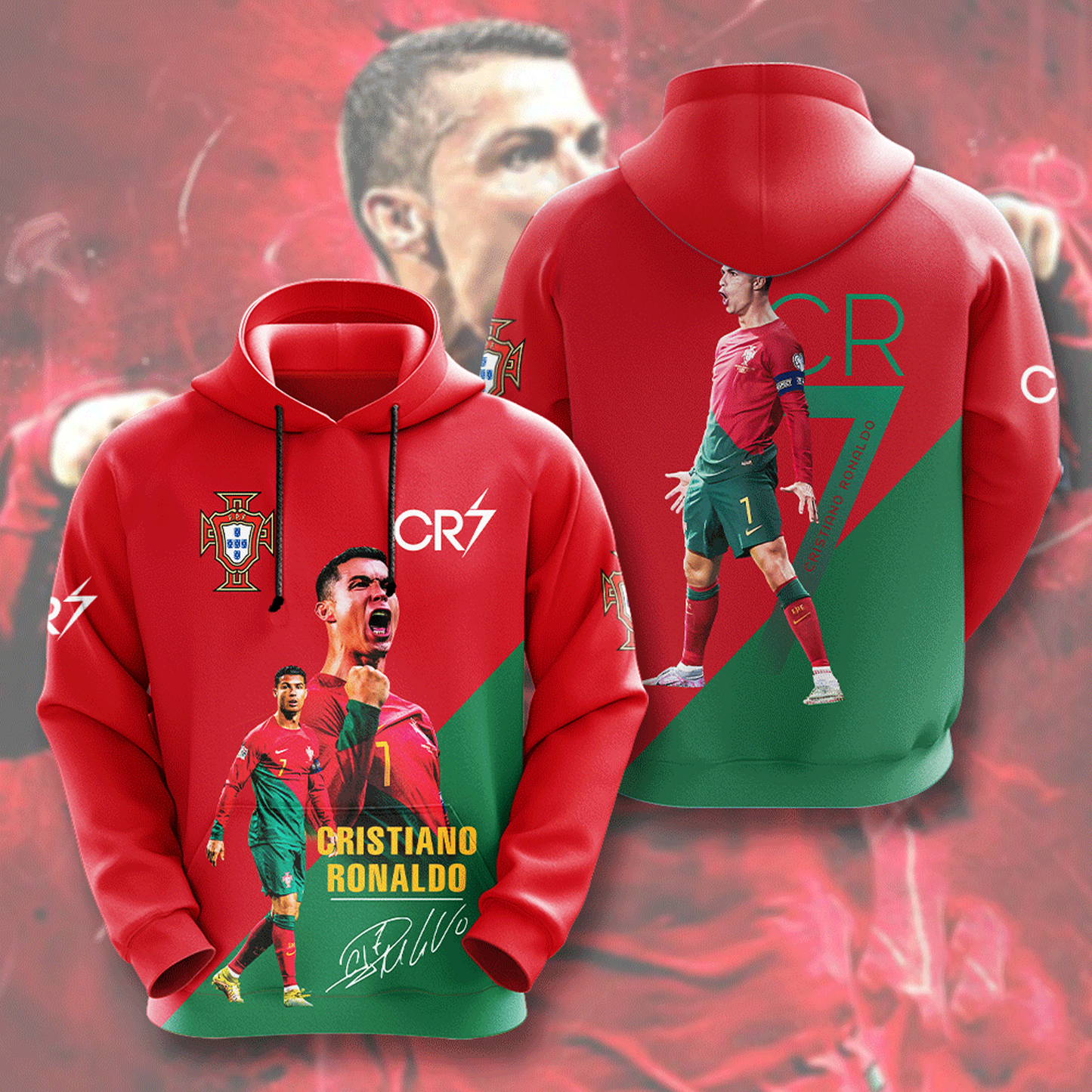 CR7 x Portugal National Football Team 3D Apparel V4 DATND TANTD