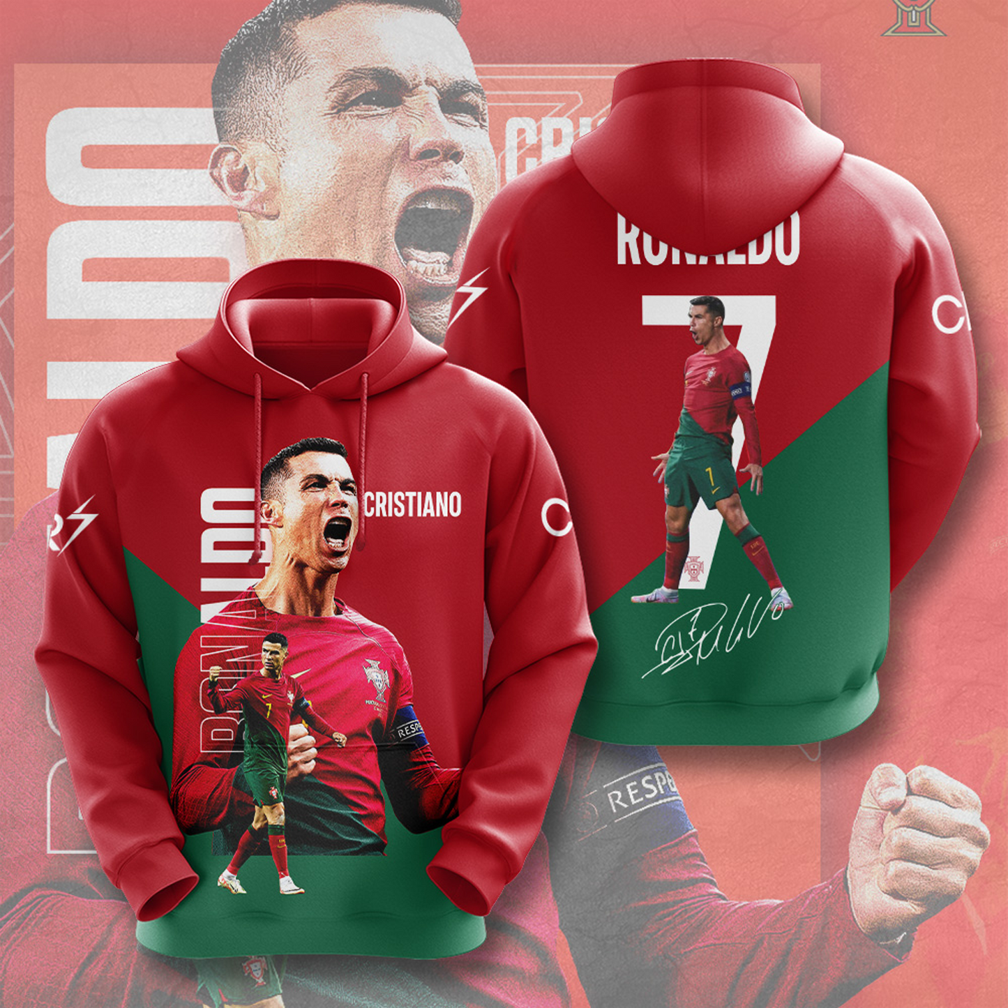 CR7 x Portugal National Football Team 3D Apparel V5 DATND TANTD