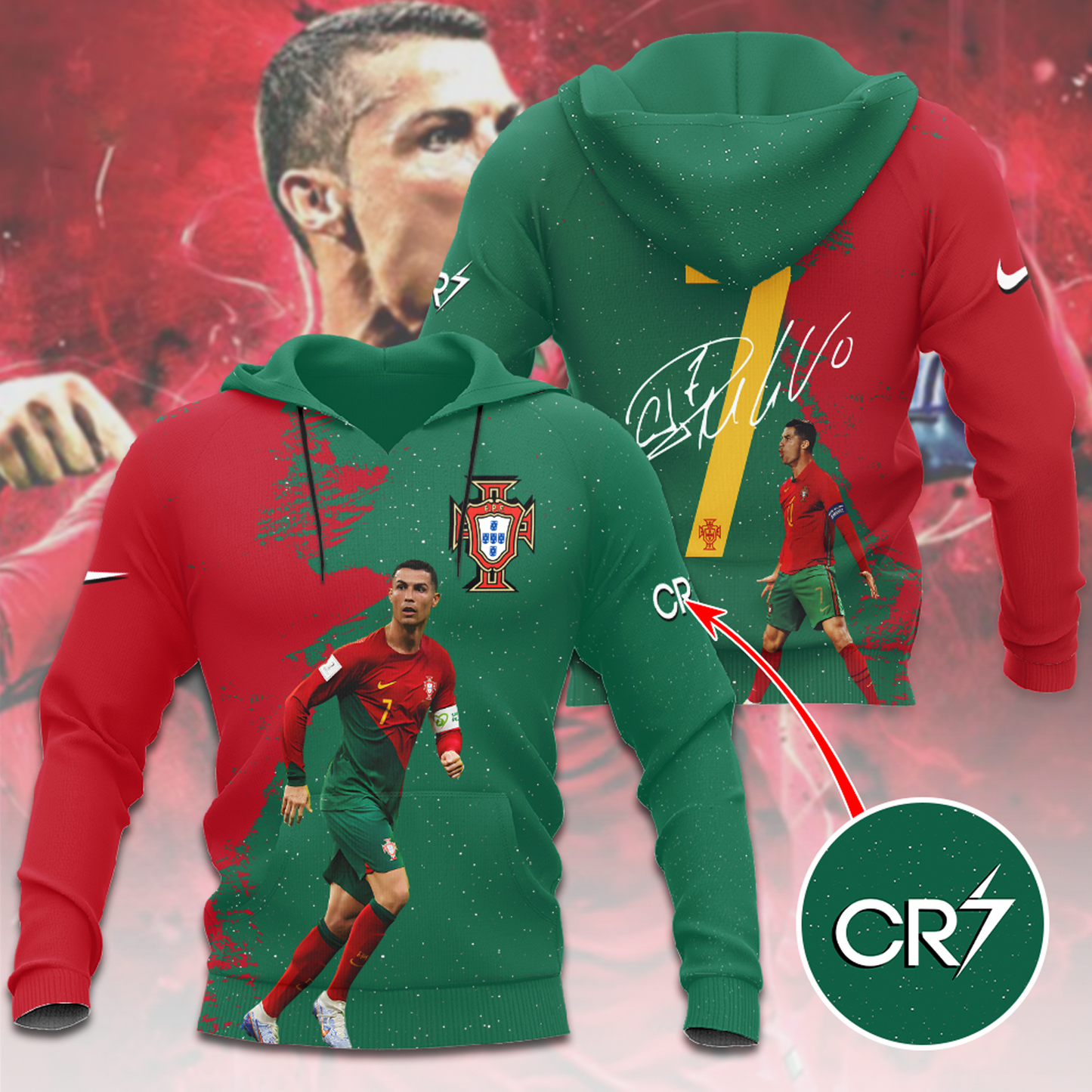 CR7 x Portugal National Football Team 3D Apparel V6 DATND TANTD