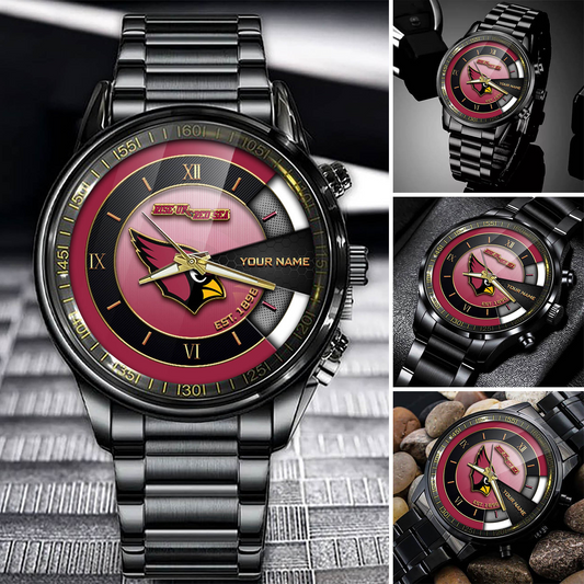 Customize Your Name AC x NFL Black Fashion Watch Fan Gifts DDT CTND