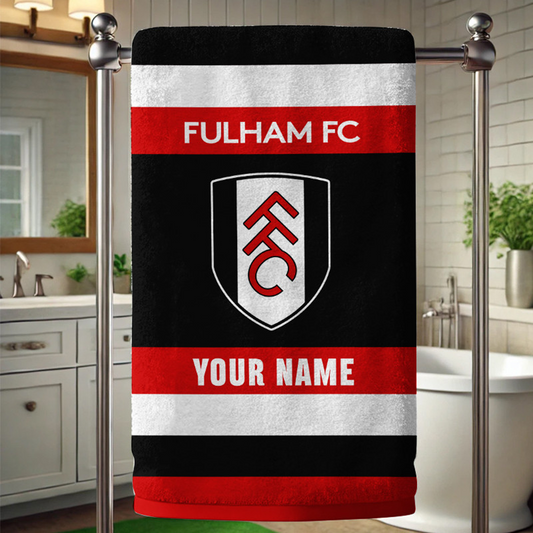 EPL Fulham Bath Towel Large Size Custom Name Gift For Fan DatND DVT