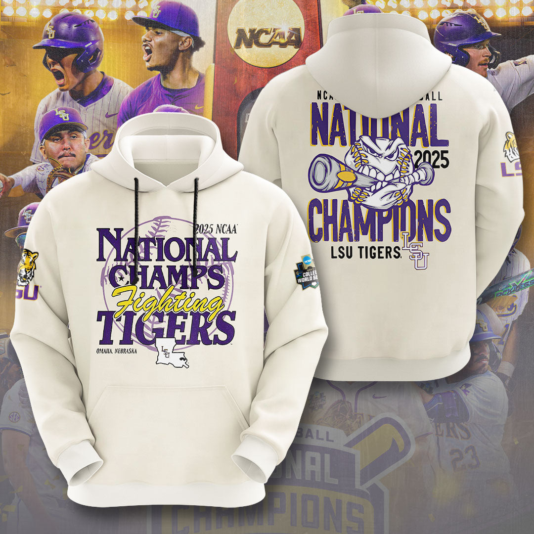 LSU Wins 2025 DI Baseball National Championship V80 Shirt DDT CTND