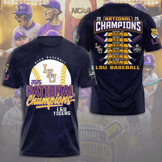 LSU Wins 2025 DI Baseball National Championship V81 Shirt DDT CTND