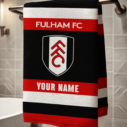 EPL Fulham Bath Towel Large Size Custom Name Gift For Fan DatND DVT