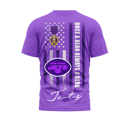 NYJ Premium National Purple Hear Day 3D Shirt DDT TTV
