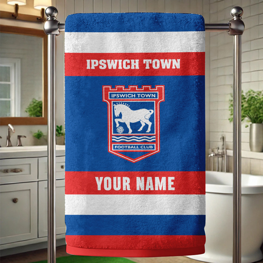 EPL Ipswich Town Bath Towel Large Size Custom Name Gift For Fan DatND DVT