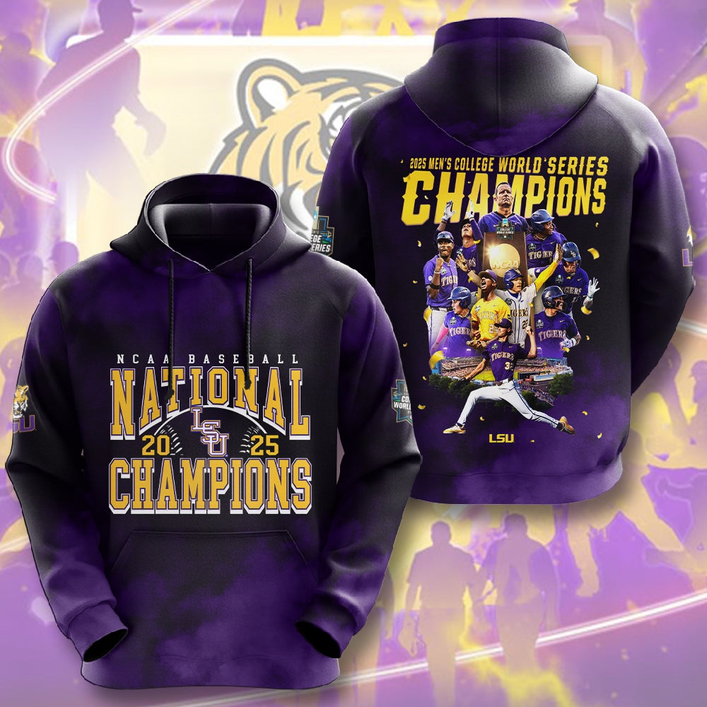 LSU Wins 2025 DI Baseball National Championship V82 Shirt DDT CTND
