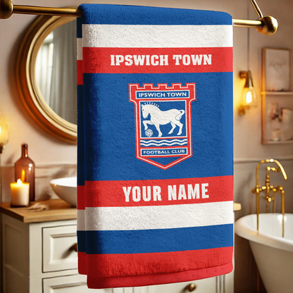 EPL Ipswich Town Bath Towel Large Size Custom Name Gift For Fan DatND DVT