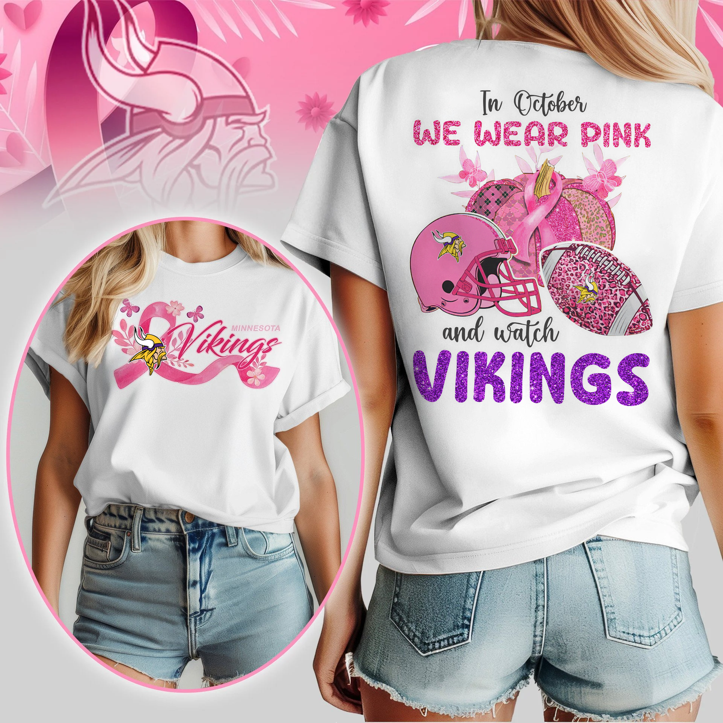 In October We Wear Pink And Watch MV Shirt DDT NTL