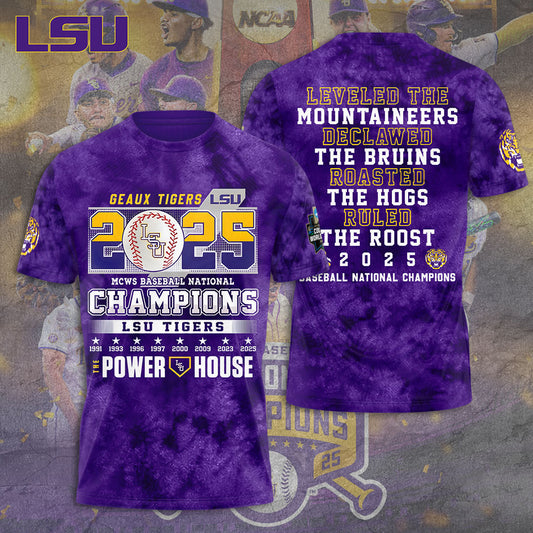 LSU Wins 2025 DI Baseball National Championship V84 Shirt DDT CTND