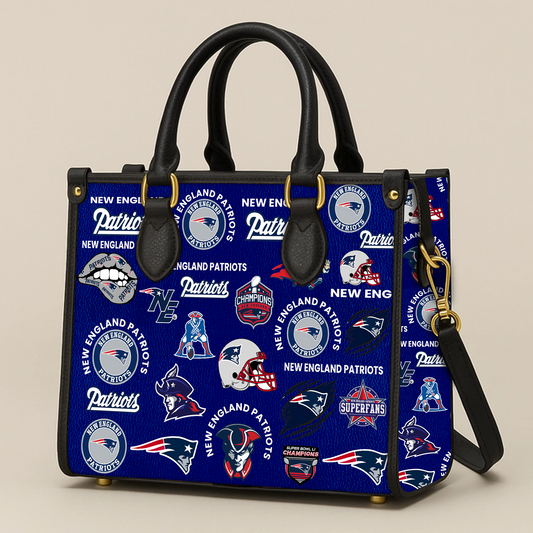 New England Patriots Women Leather Hand Bag V1 DATND TANTD