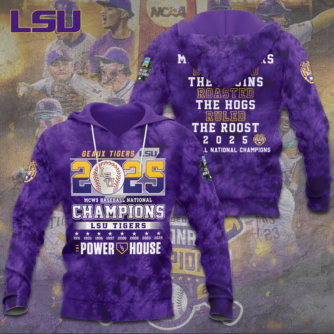 LSU Wins 2025 DI Baseball National Championship V84 Shirt DDT CTND