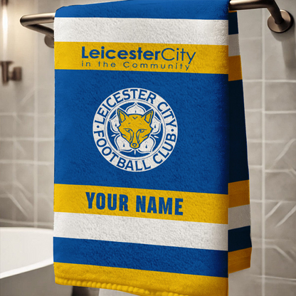EPL Leicester City Bath Towel Large Size Custom Name Gift For Fan DatND DVT