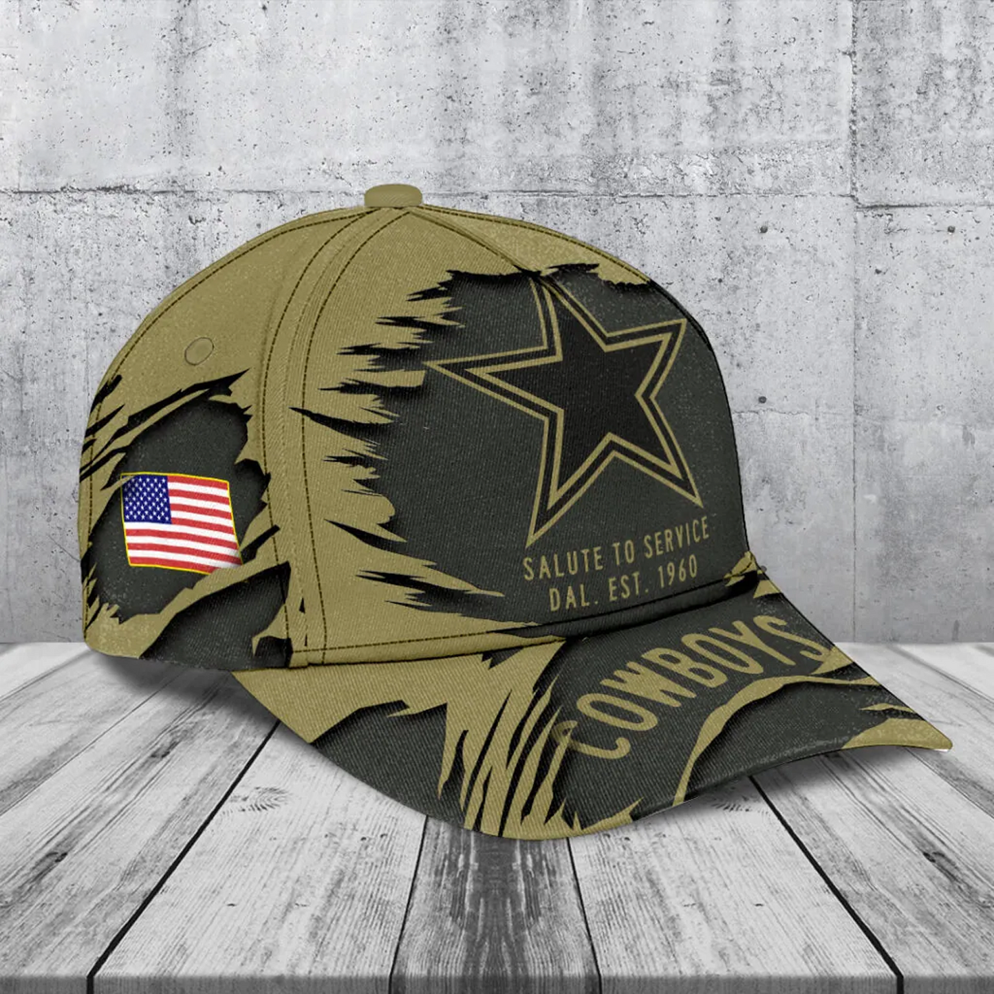 DAL x NFL 2025 Salute to Service Classic Cap DATND TANTD