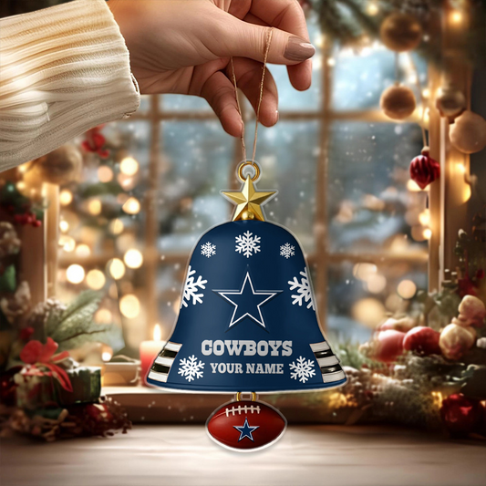 DAL X NFL Christmas Bell Ornament Custom Any Name Gifts NAK THUONGNH