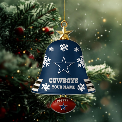 DAL X NFL Christmas Bell Ornament Custom Any Name Gifts NAK THUONGNH