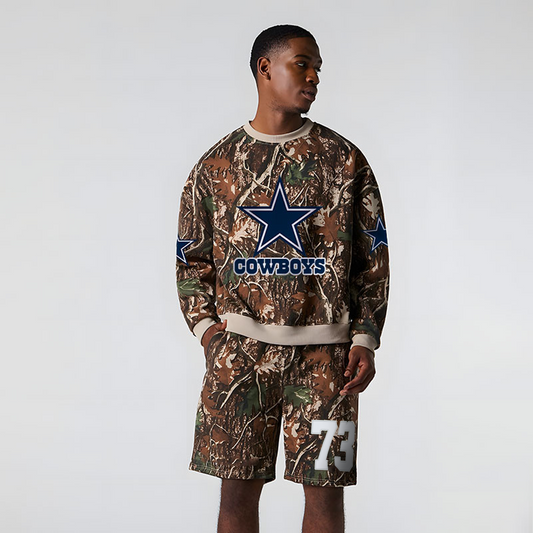 DAL x NFL Football Full Set Long Sweatshirt And Short Pants DATND TANTD