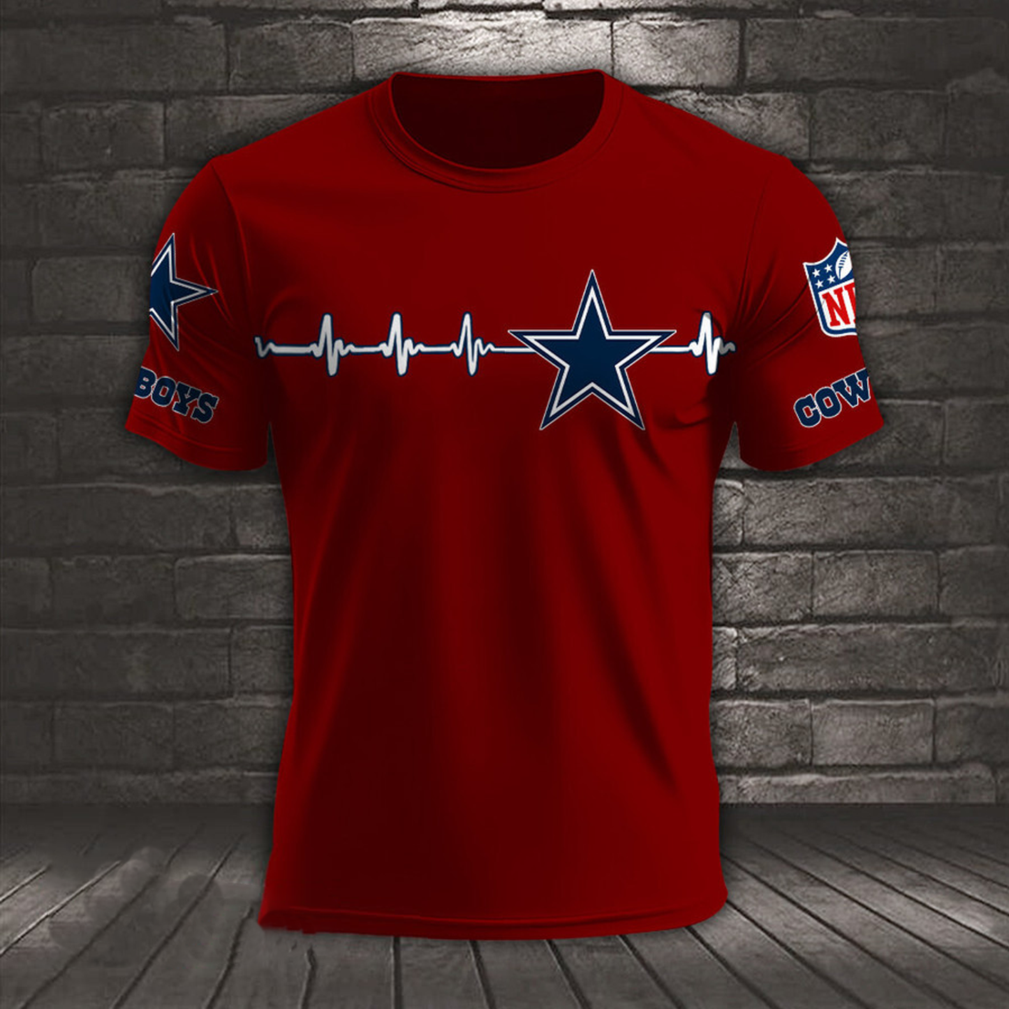 DAL x NFL Heart Rate Map Special 3D Shirt DatND ThuongNH
