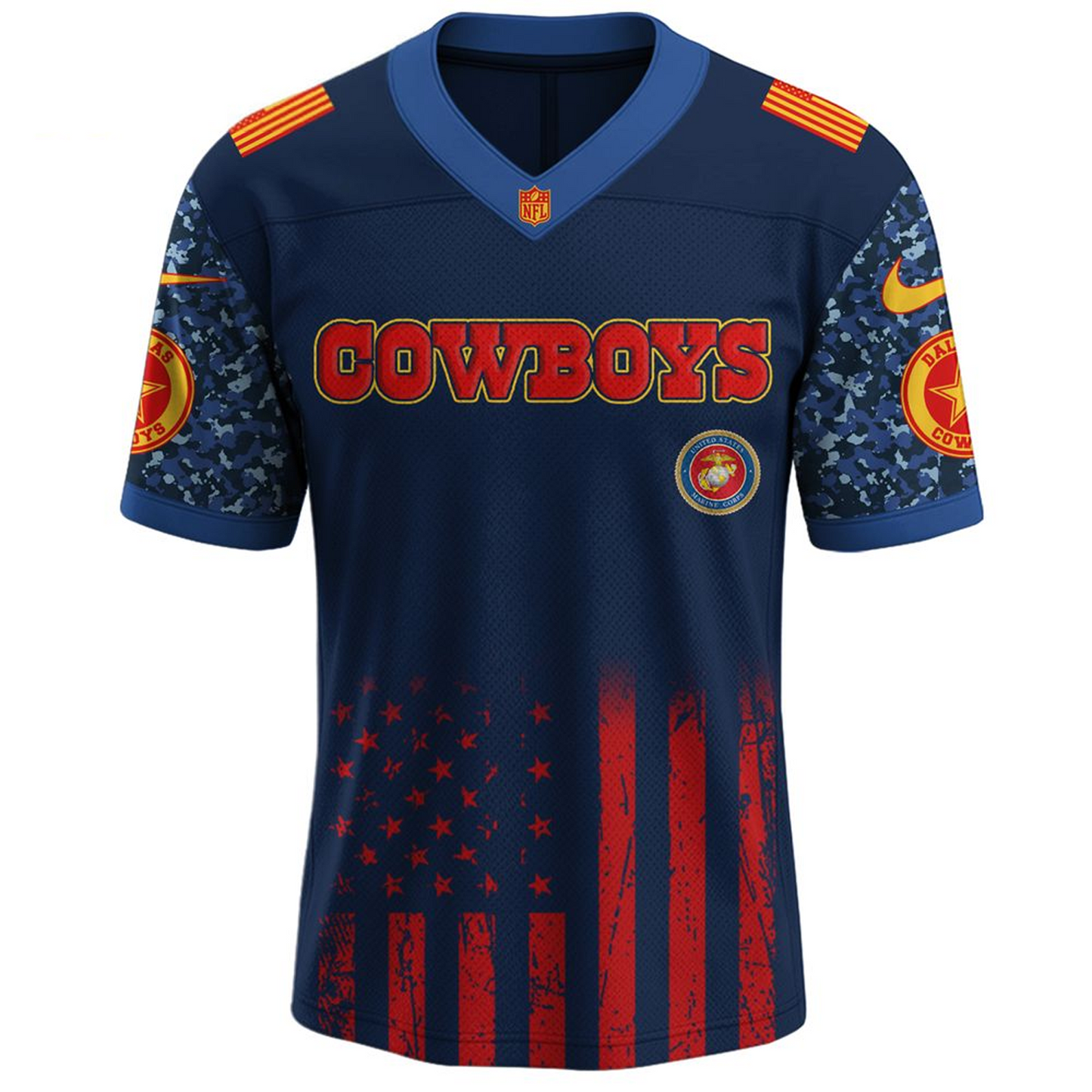DAL x U.S.M.C 250th Birthday Celebration Jersey DatND DVT