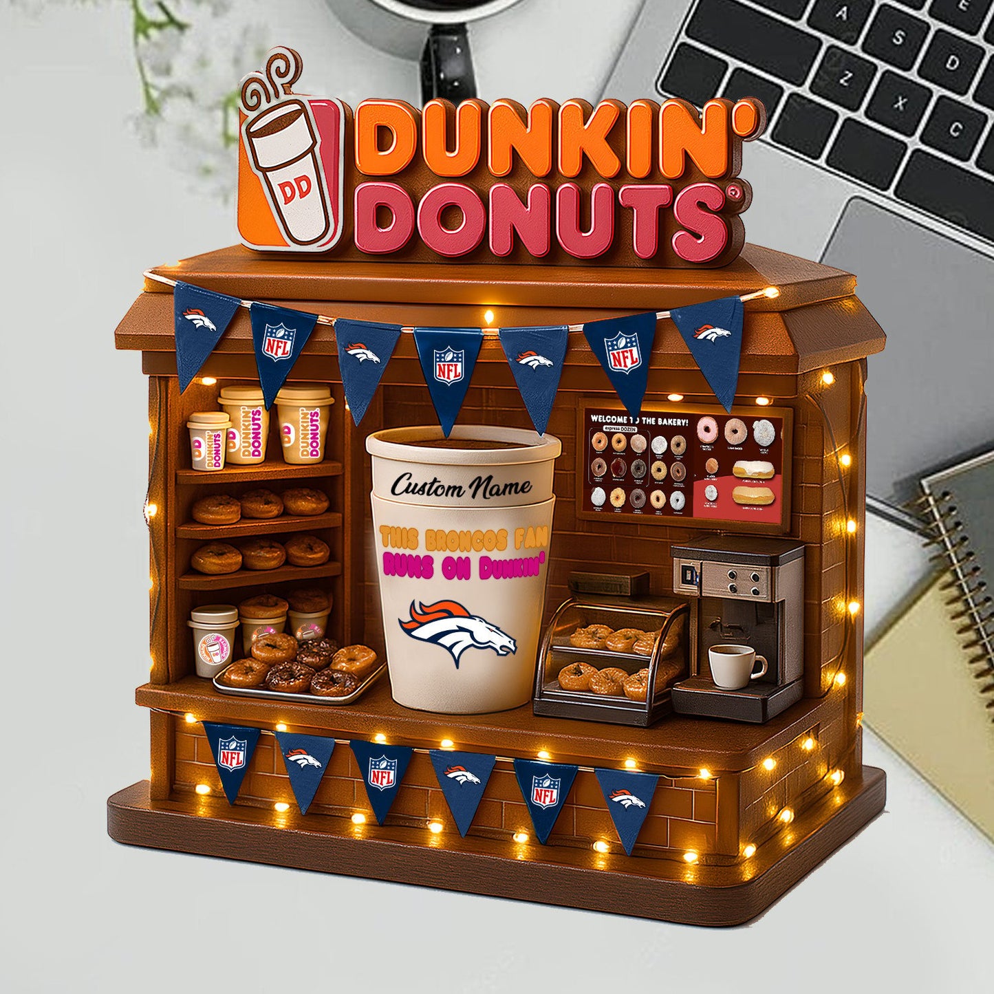 DB Acrylic Block - NFL x Dunkin Donuts Gift For Fans DDT CTND