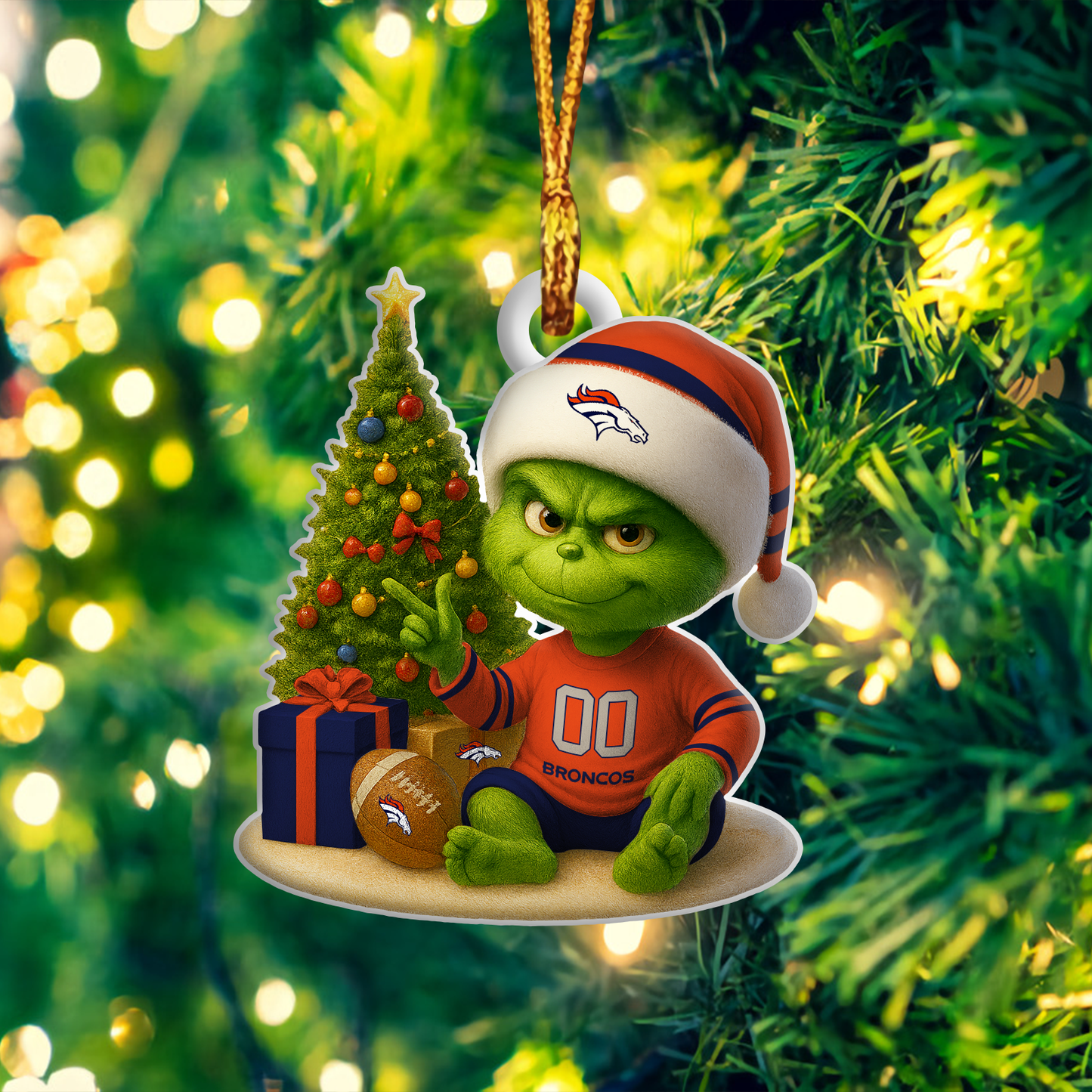 DB NFL x Grinch Premium Ornament DDT NTL