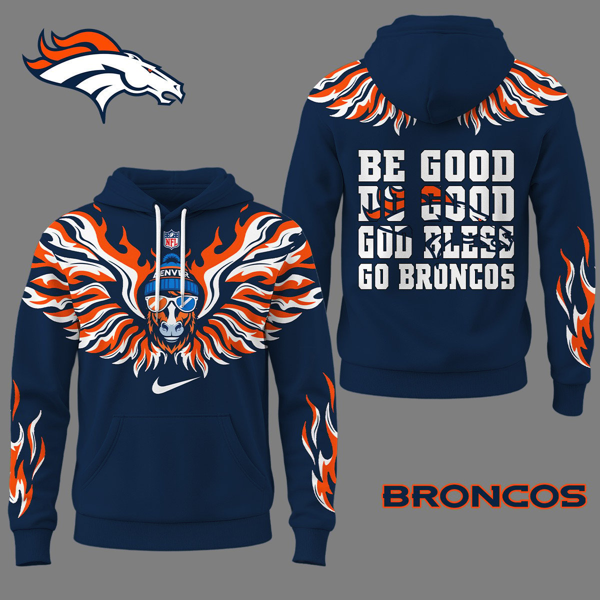 DB Premium NFL Fire Wings 3D Hoodie DDT CTND