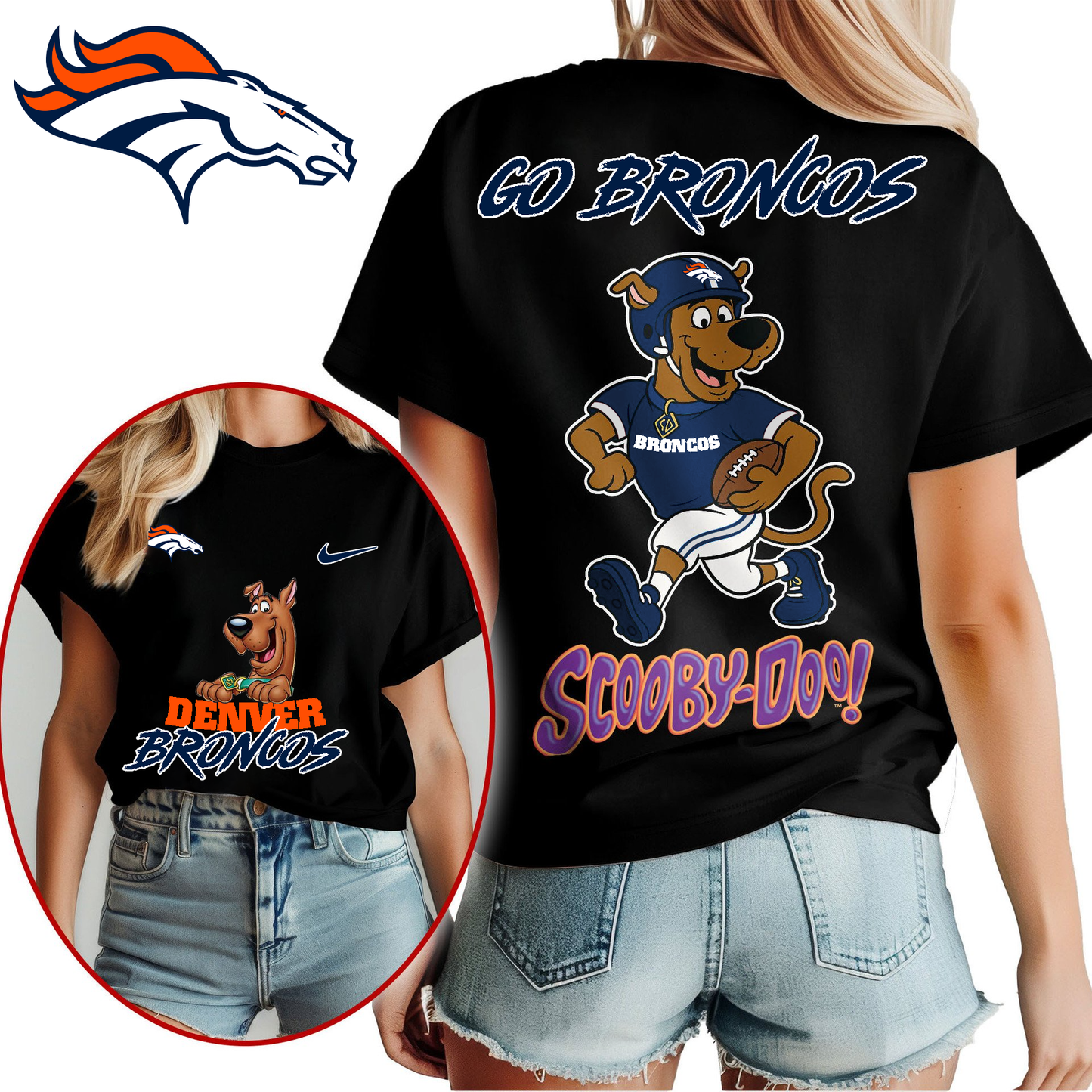 DB Premium NFL Scooby-Doo Fan Women‘s Shirt DDT CTND