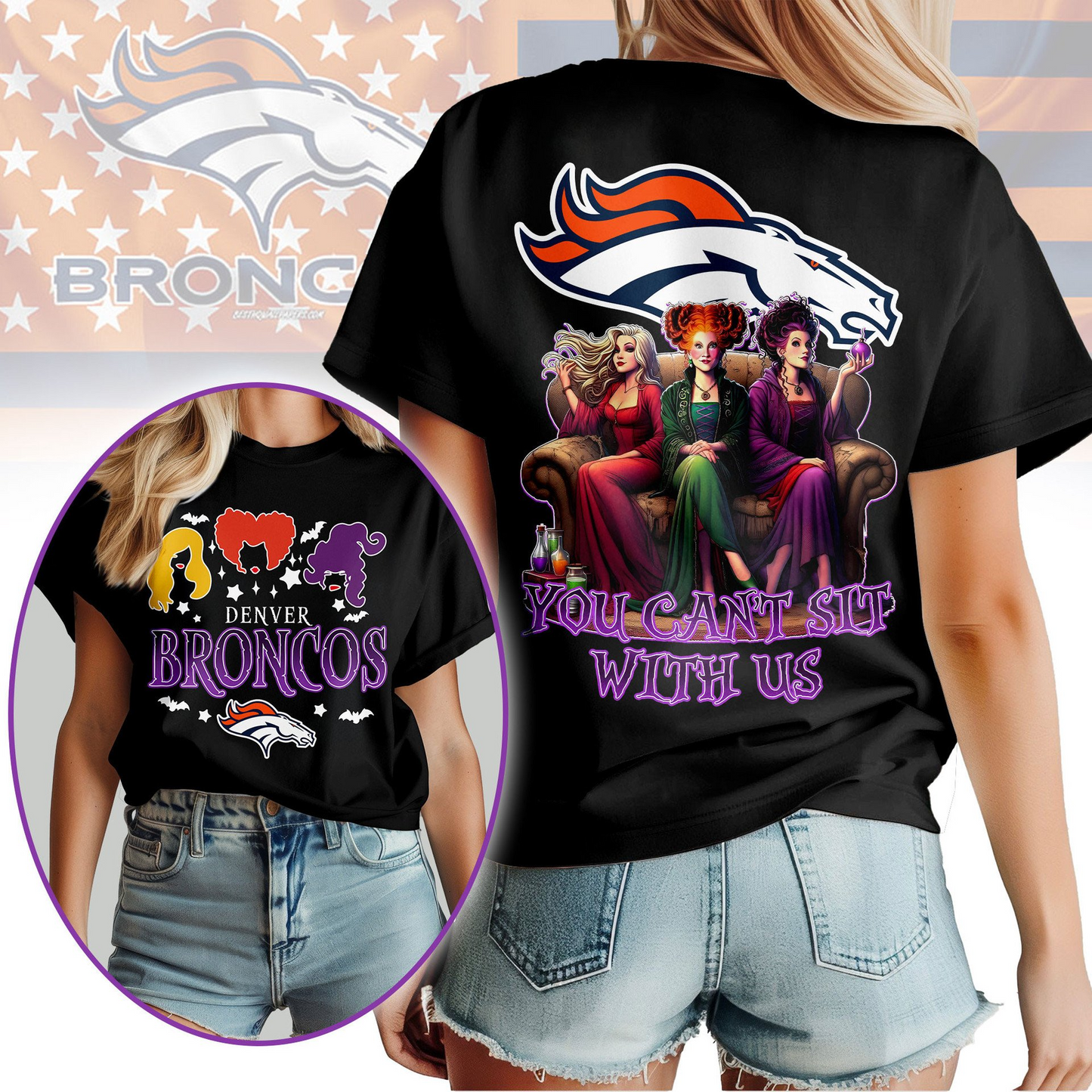DB Premium NFL You Can't Sit With Us 3D T-shirt DDT NTL
