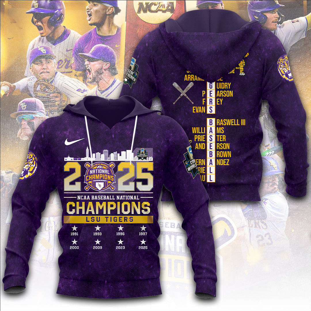 LSU Wins 2025 DI Baseball National Championship V85 Shirt DDT CTND