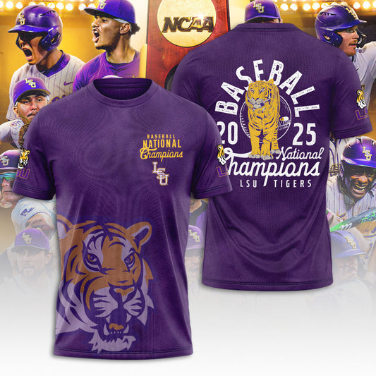 LSU Wins 2025 DI Baseball National Championship V86 Shirt DDT CTND