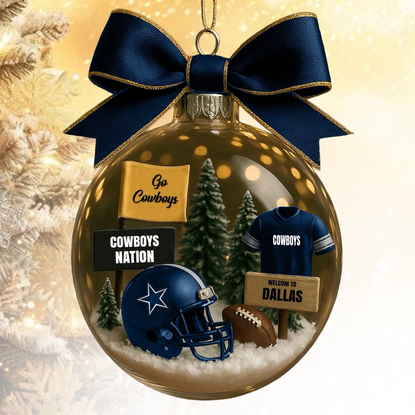 DC  NFL Acrylic Ball Ornament - Best Gift For Fans DDT CTND
