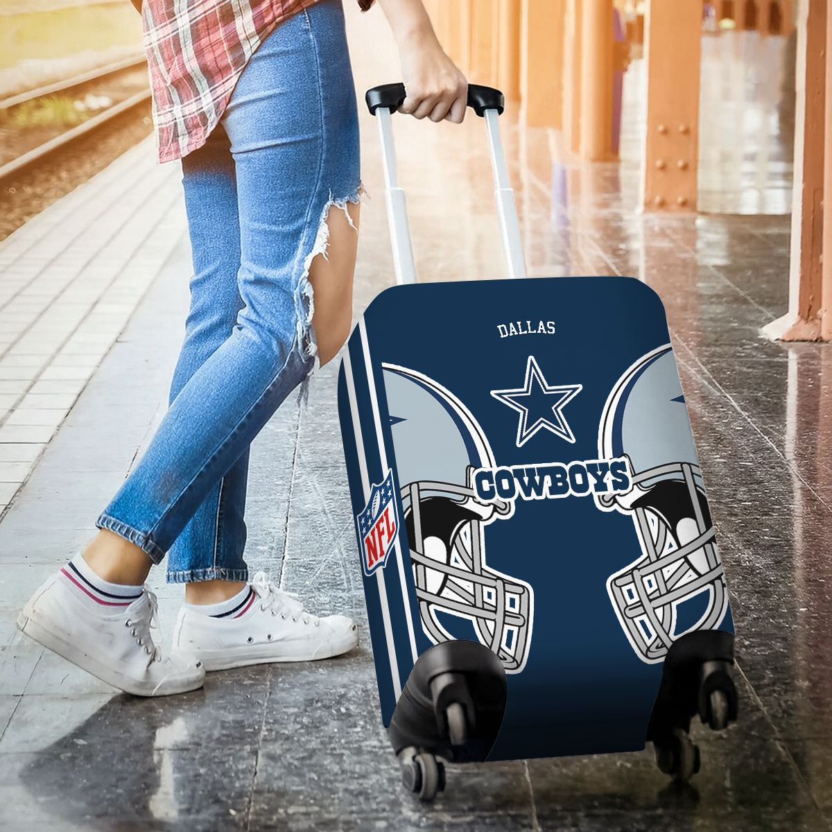 DC NFL V2 Luggage Cover Suitcase Protector DDT NTL