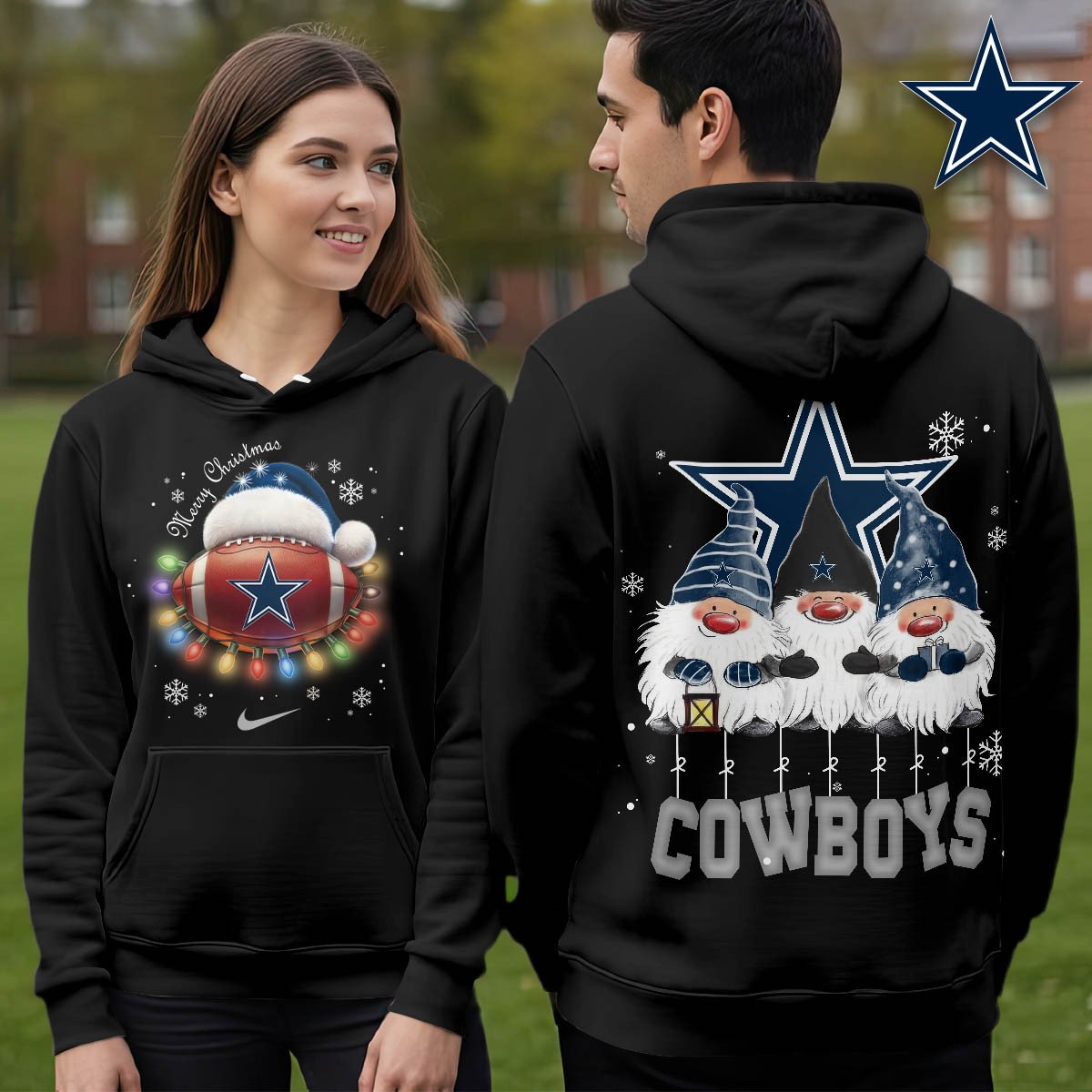 DC Premium NFL Christmas Gnomes Hoodie DDT CTND