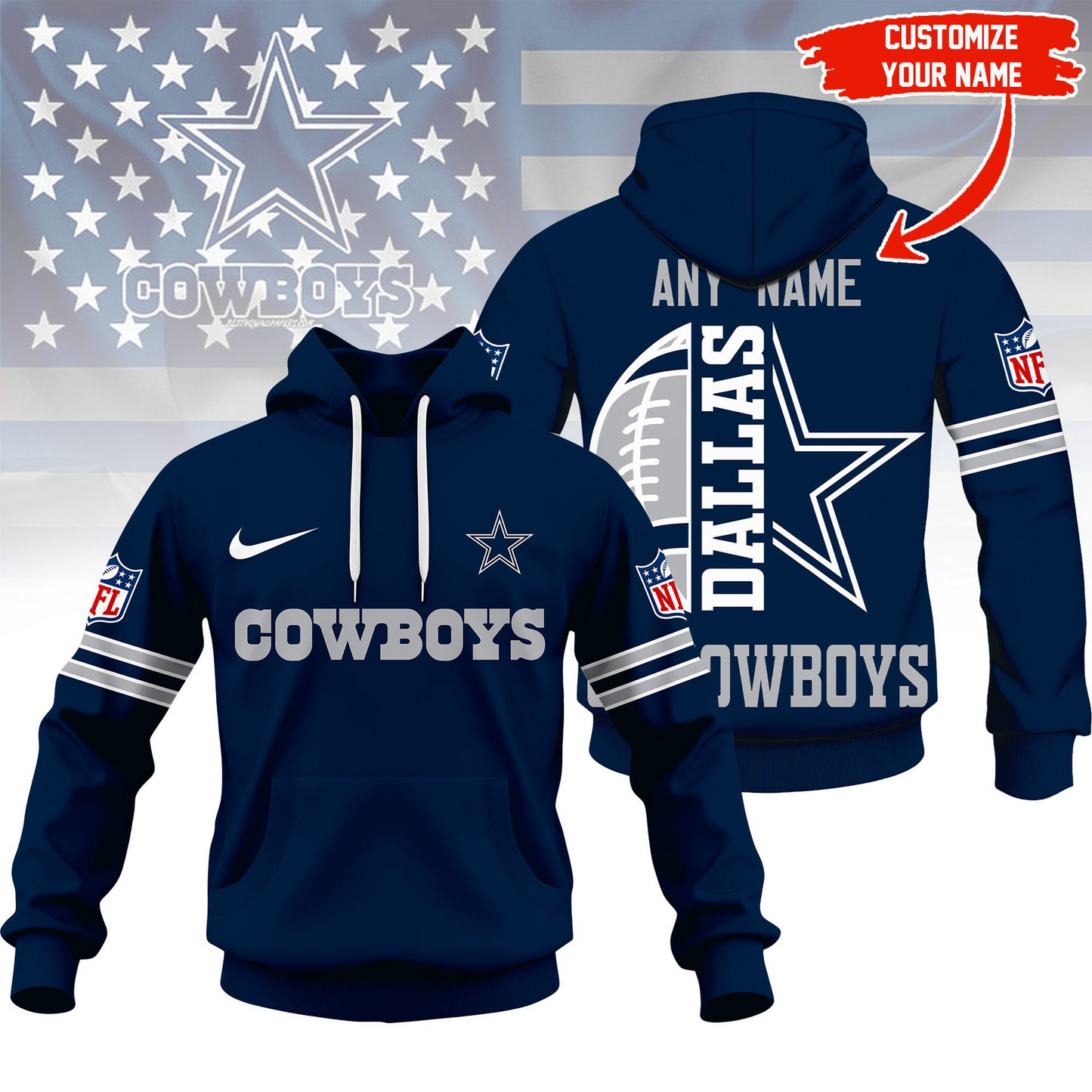 DC Premium NFL Fan Hoodie DDT HLPHUONG