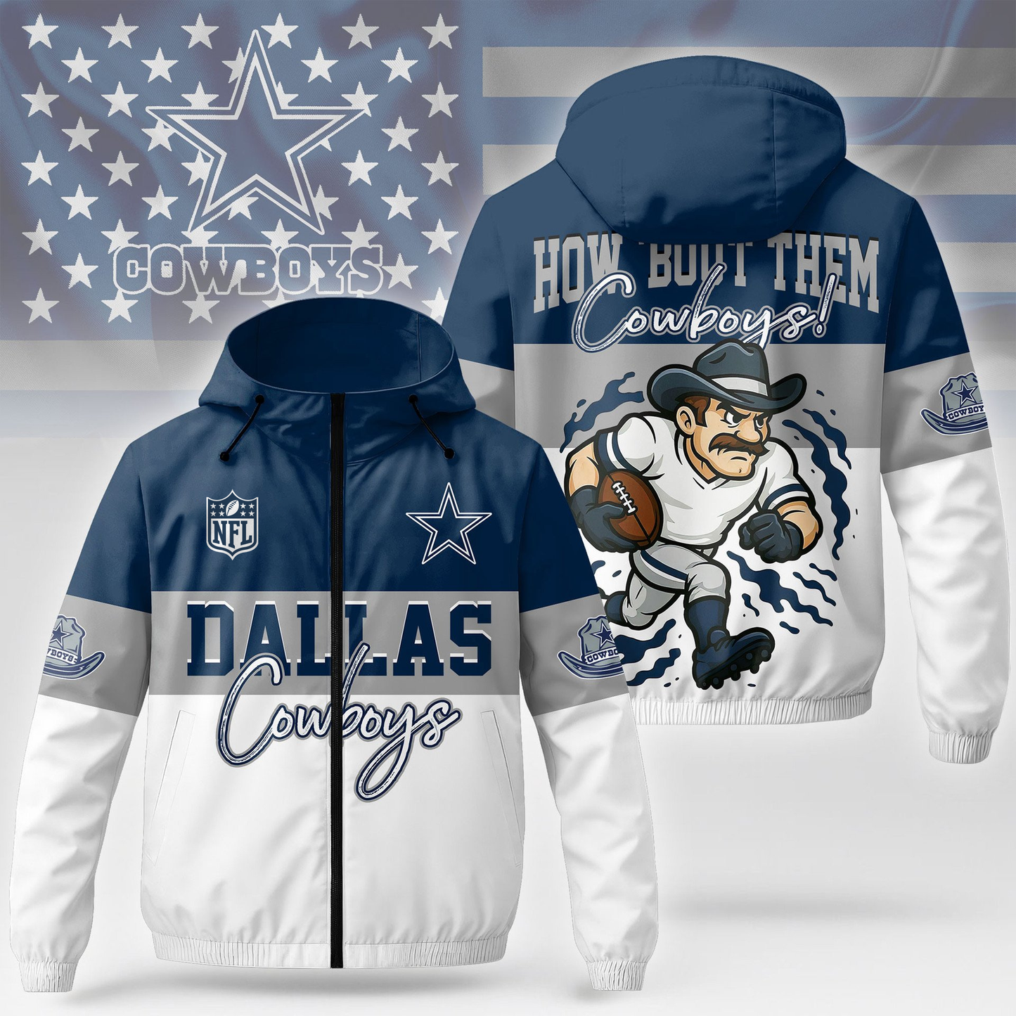 DC Premium NFL Fan Pride Windbreaker Jacket DDT NTL