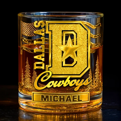 DC Premium NFL Golden Whiskey Fan Glass DDT HLPhuong