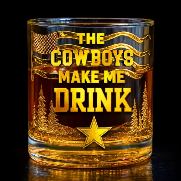 DC Premium NFL Golden Whiskey Fan Glass DDT HLPhuong