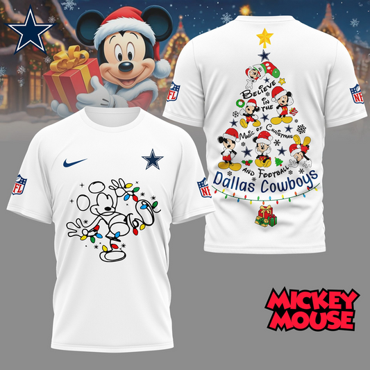 DC Premium NFL Mickey Mouse Christmas 3D Shirt DDT CTND