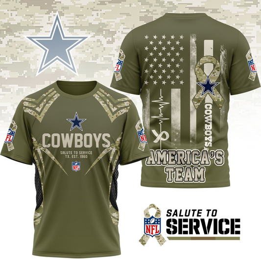 DC Premium NFL Salute to Service Camo 3D Shirt DDT CTND