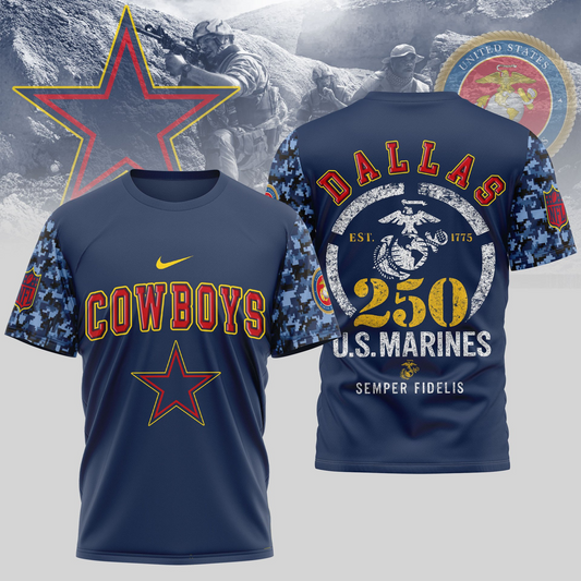DC Premium U.S.M.C 250 Years Semper Fi 3D Shirt DDT TTV
