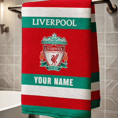 EPL Liverpool Bath Towel Large Size Custom Name Gift For Fan DatND DVT
