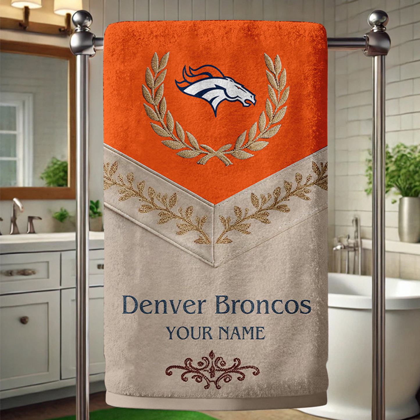 DEN Football New Bath Towel Custom Name DATND TANTD