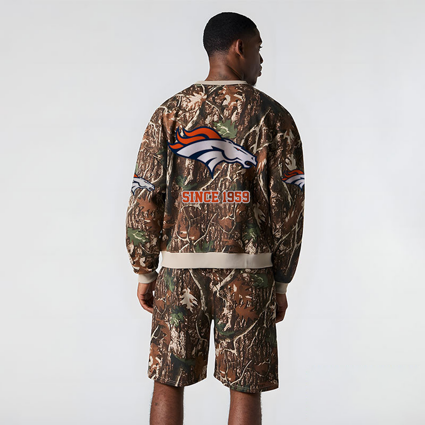 DEN x NFL Football Full Set Long Sweatshirt And Short Pants DATND TANTD