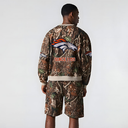 DEN x NFL Football Full Set Long Sweatshirt And Short Pants DATND TANTD