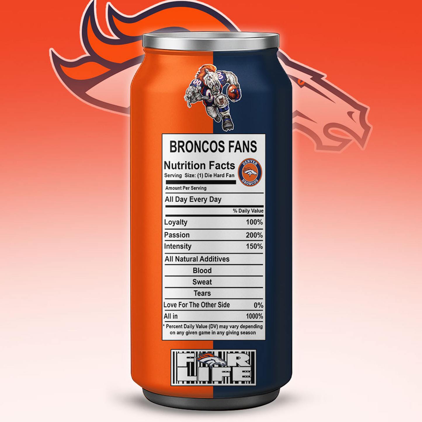 DEN x NFL Monster Energy Tumbler Gift for Fans DATND TANTD