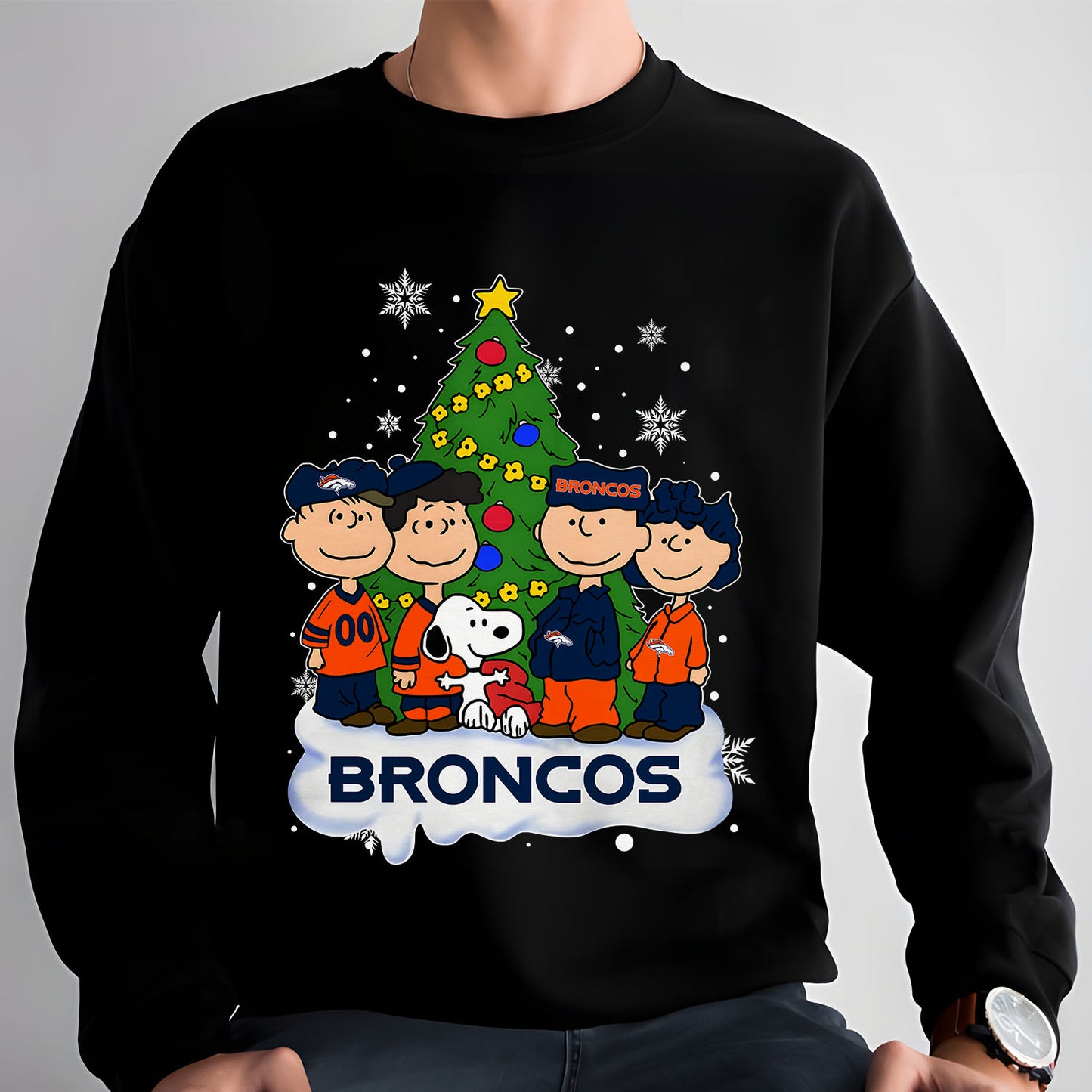 DEN x NFL Peanuts Snoopy And Friends Christmas Tree 2D Shirt DatND DVT