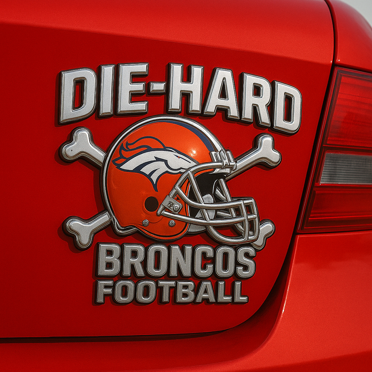 DEN x NFL Premium 3D Car Name Badge DATND DVT